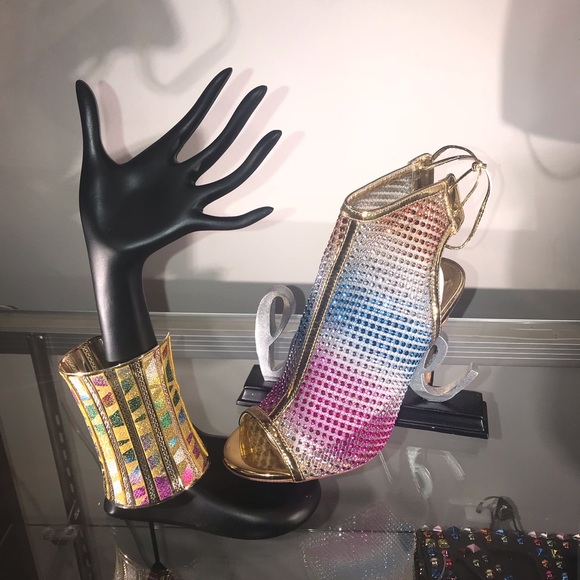 Multi-color Sparkle Heels - Picture 2 of 3